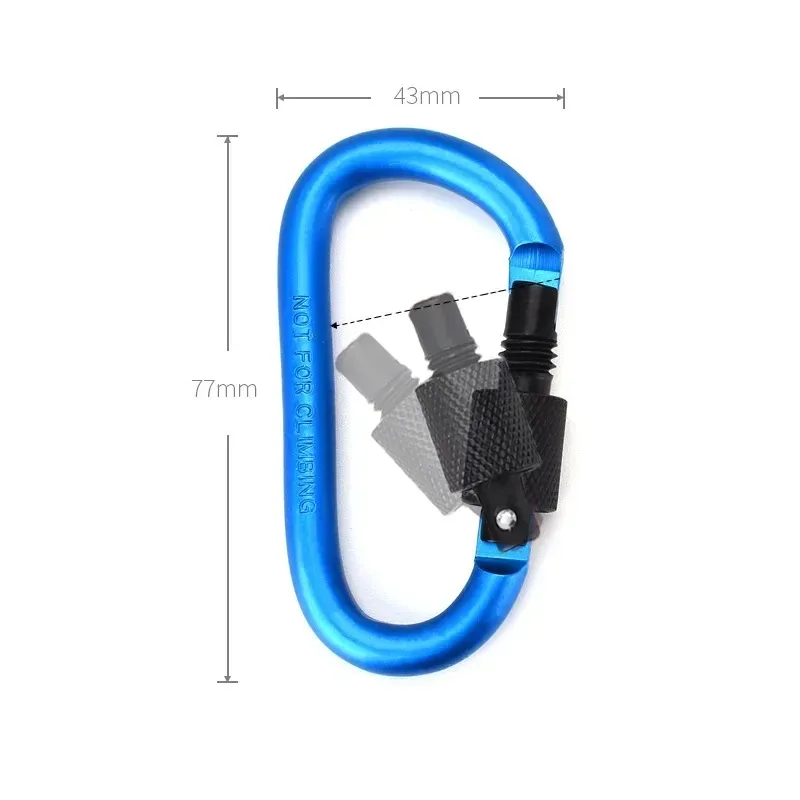 5/10Pcs Multi-Purpose Aluminum Alloy D-Ring Carabiner Snap Clip Lock Buckle Hook for Keychain Camping Survival EDC Tactical Gear
