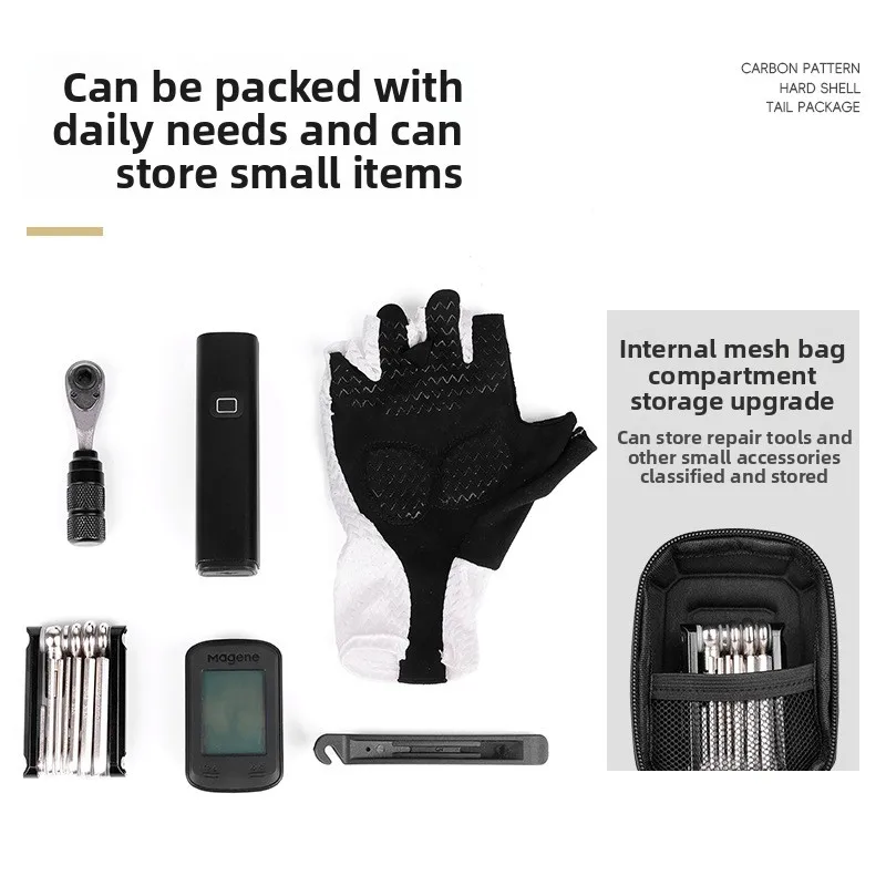 Bolsa trasera para bicicleta, bolsa para SILLÍN, bicicleta de carretera MTB, impermeable, carcasa dura de EVA, bolsa trasera para bicicleta de carretera, bolsa portaherramientas para ciclismo, accesorios para bicicleta