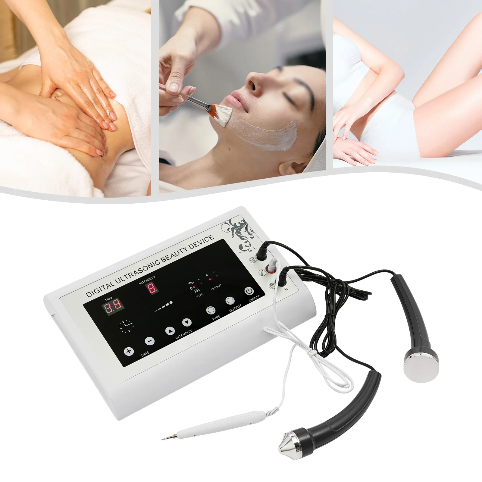 Máquina de belleza Desintoxicación facial Equipo de belleza corporal y facial Introdutor de belleza ultrasónico para salones de belleza de spas