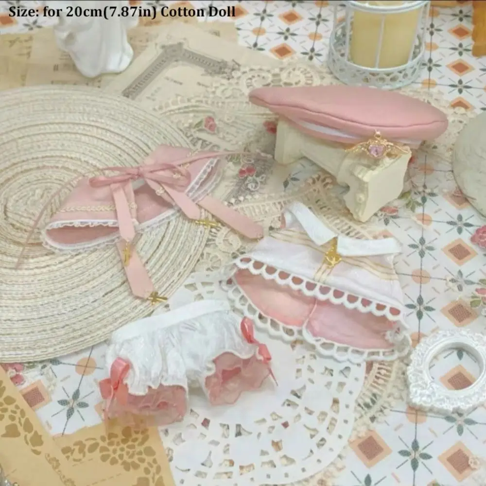 4pcs/set 20CM Doll Clothes Cute Hat Cape Delicate Doll Outfit Dress up DIY Doll Accessories Kids Toys