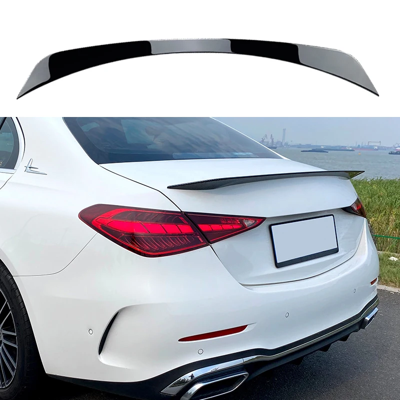 

C63 Style For Mercedes C-class W206 C300 C300d C200 C200d C220d C180 C43 AMG Spoiler 2021 To Up By Hihg Quality Glossy Black