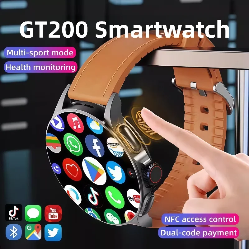 

GoldenSpike GT200 Smart Watch 1.95'' Amoled 750*750 HD Resolution Telescopic Rotary Camera Touch encoder Android 10.0 Smartwatch