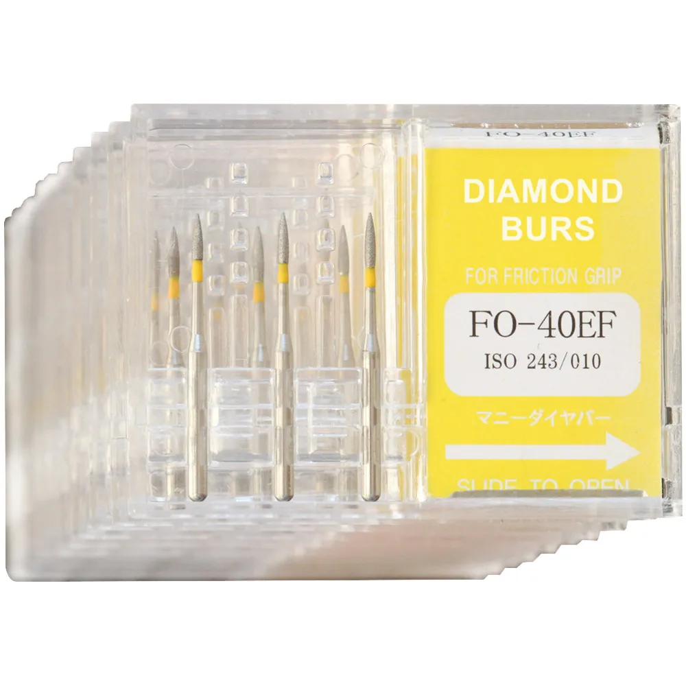 

10 Packs Dental Diamond Burs Extra Fine Polisher Drill Tools FG 1.6mm For High Speed Handpiece Polishing Dentist Lab Materials