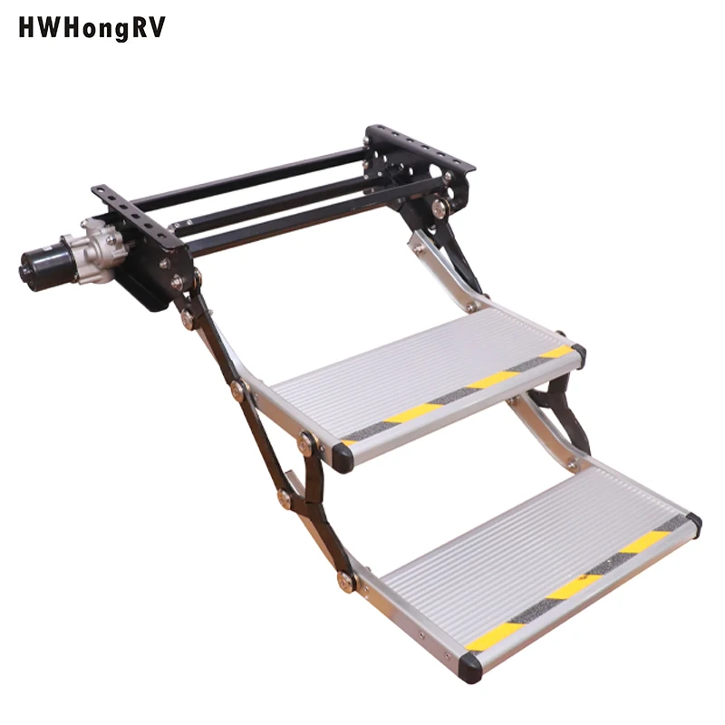 12V Bus Electric Double Step Ladder For Vans Motorhome And Trailer Door Step Stair