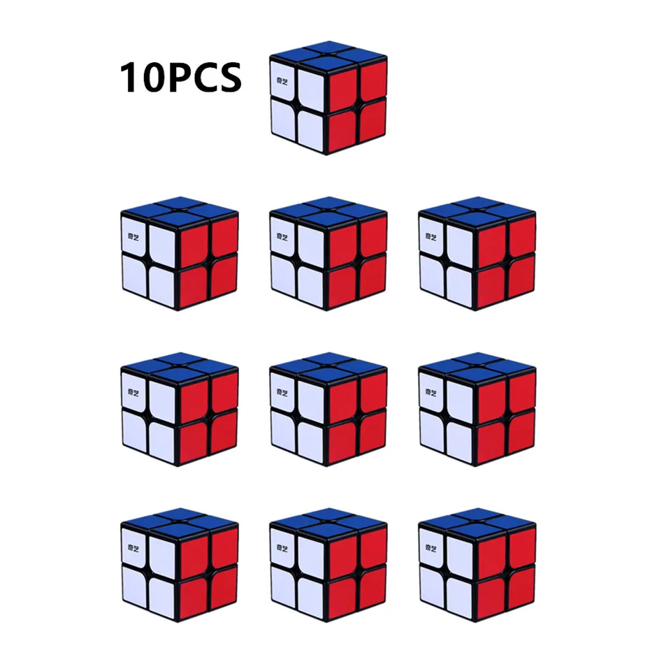 QiYi QiDi 2x2x2 50mm Mini Cube 3/5/10 PCS Combination QIYI 2x2 Magic Cube Profession Cube Education Toy