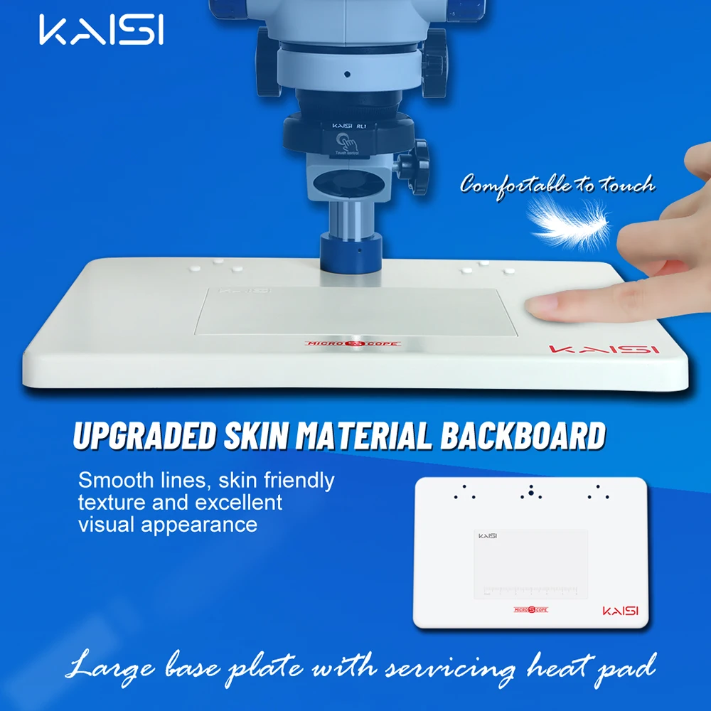 Kaisi Zoom Trinocular Stereo Microscope With 4K HDMI Video Camera 0.7X 0.5X 2X Auxiliary Objective Lens For Soldering Repair