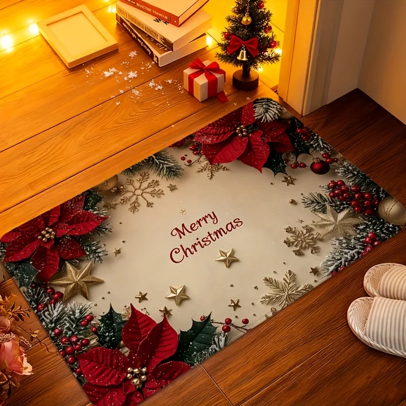 2d Printed Black White Script Welcome Doormat Non Slip Entrance Rug For Minimalist Home Decor Gift Idea