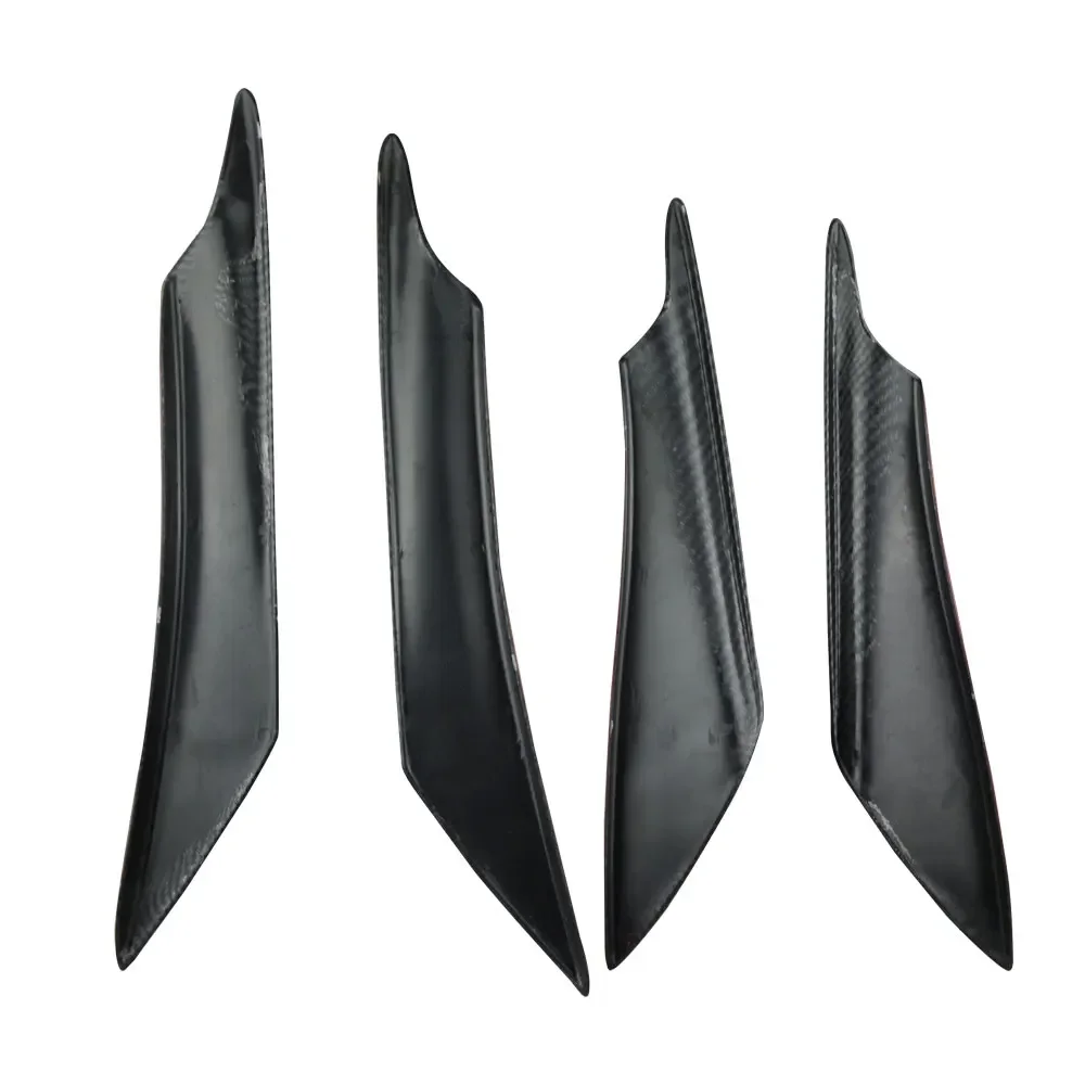 4PCS Universal Front Bumper Fin Canard Splitter Diffuser Valence Spoiler Lip For Mitsubishi Lancer Honda Civic Car Accessories