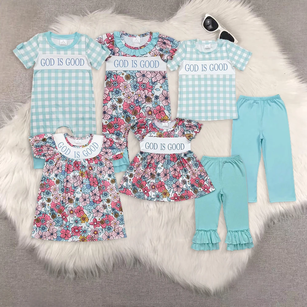 

BSPO0463 Wholesale kids clothes girl baby rompers dresses plaid short sleeve pants sets Boutique baby boy clothes