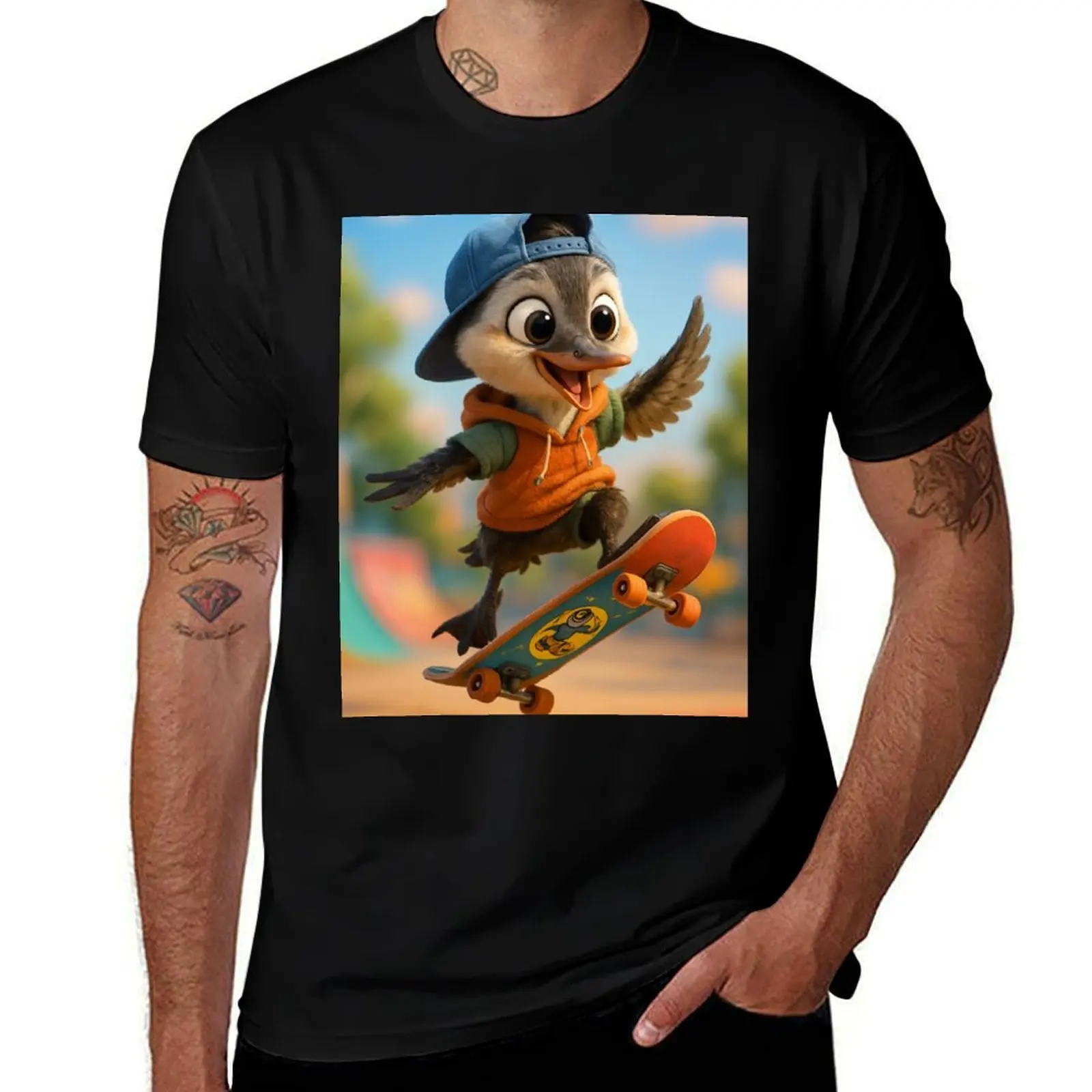 

Skater Grebe T-Shirt tops rapper graphic tees tees plain black t shirts men