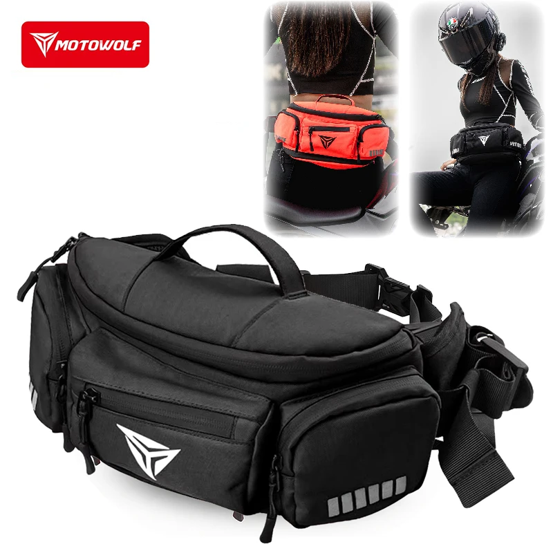 Waterproof Expandable Fanny Pack with Magnetic Buckle - Adjustable Lightweight Waist Bag for Men Women Motorcycle Riding Outdoor