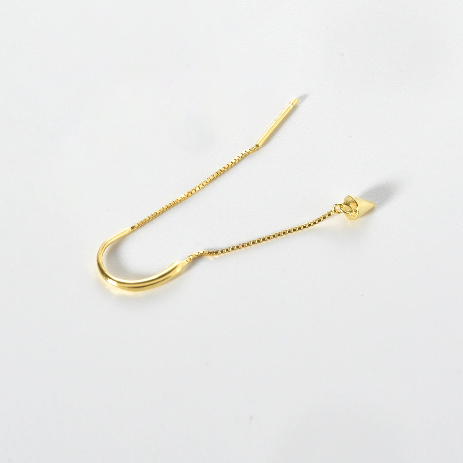 VEWANT Women 925 Sterling Silver Single Pin Chain Thread Piercing Drop Earring  Pendiente Birthday Party Gift Fine Jewelry