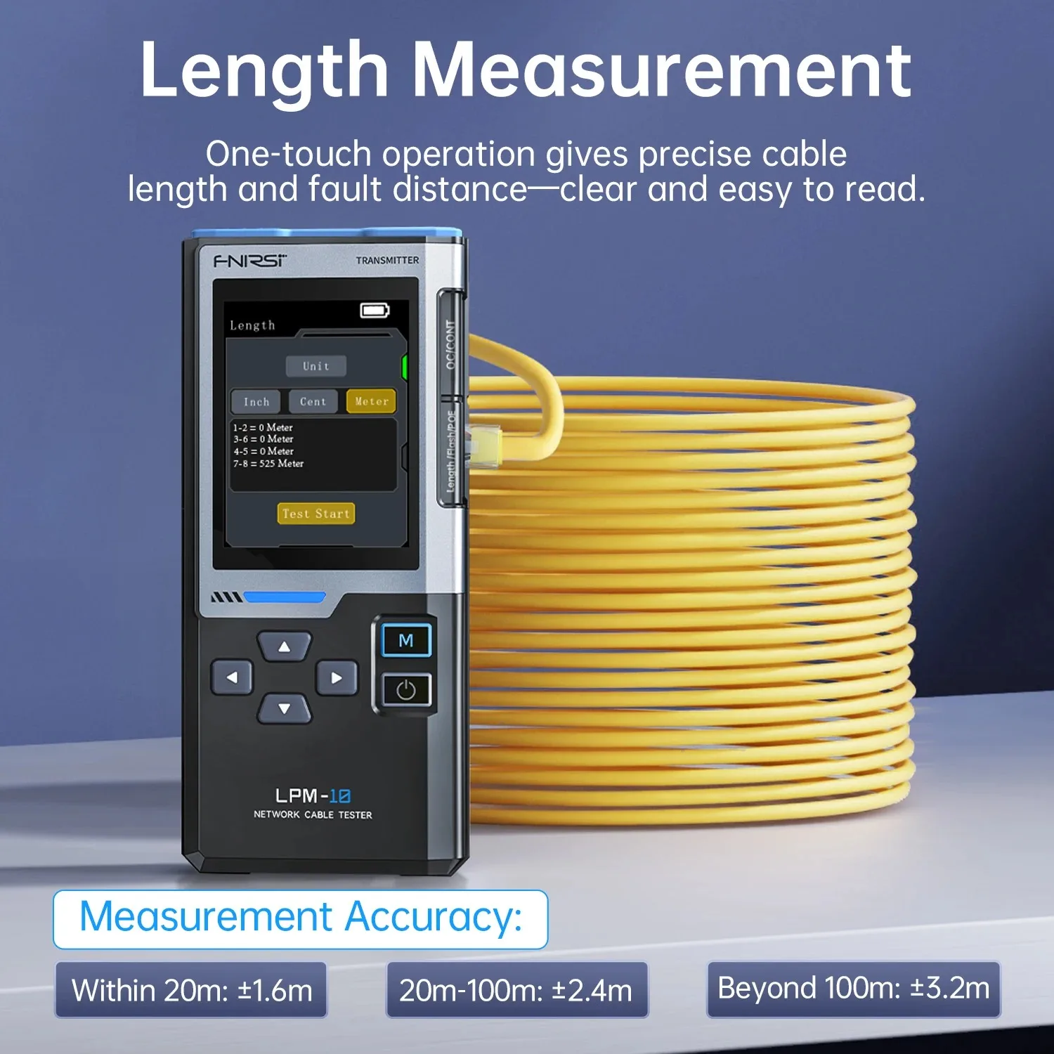 LPM-10 Network Analyzer POE Network Cable Tester Multifunctional Anti-Interference Cable Locator Port Blinking 3 Sold By Yeetop-