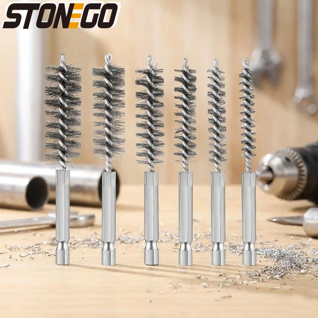 

6PCS Stainless Steel Drill Bit Set Power Tool Accessories Durable High Performance Cleaning Grinding DeRust