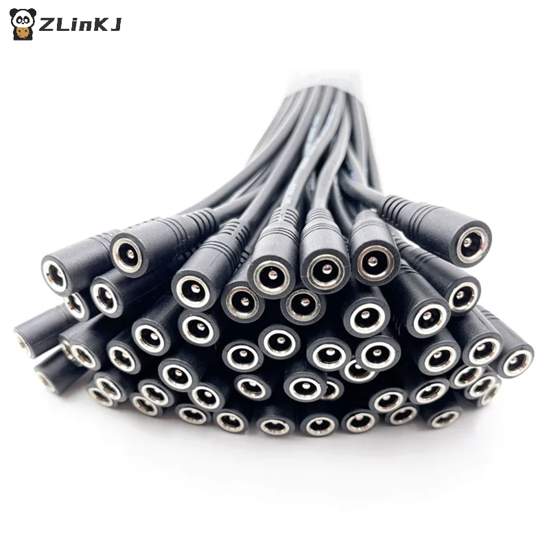 ▶10Pcs 5.5x2.1 Plug DC Male or Female Cable Wire Connector For 3528 5050 LED Strip Light