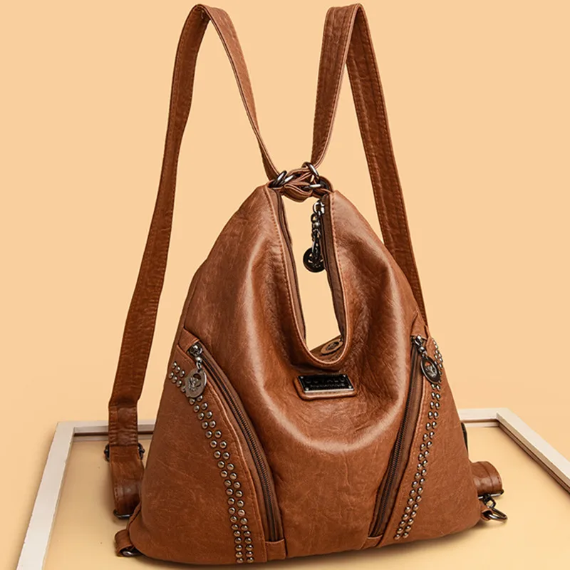 

Luxury Designer Large Tote bags Fashion Women Soft Leather Shoulder Bag Lady Crossbody Bags Multi-functional Backpack Handbag