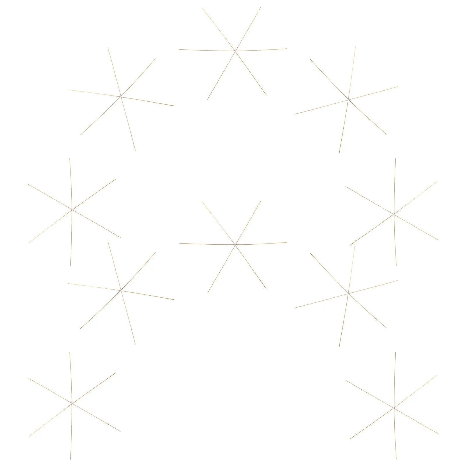 30pcs DIY Snowflake Copper Wire for Beading, Christmas Ornaments & Winter Party Decor Crafts
