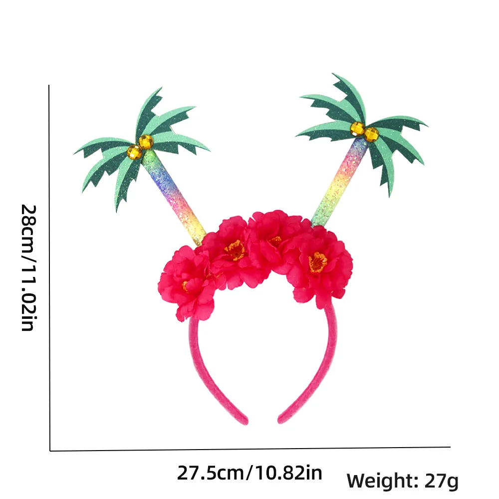Hawaiian Party Headband Flamingo Pineapple Coconut Tree  display picture 3