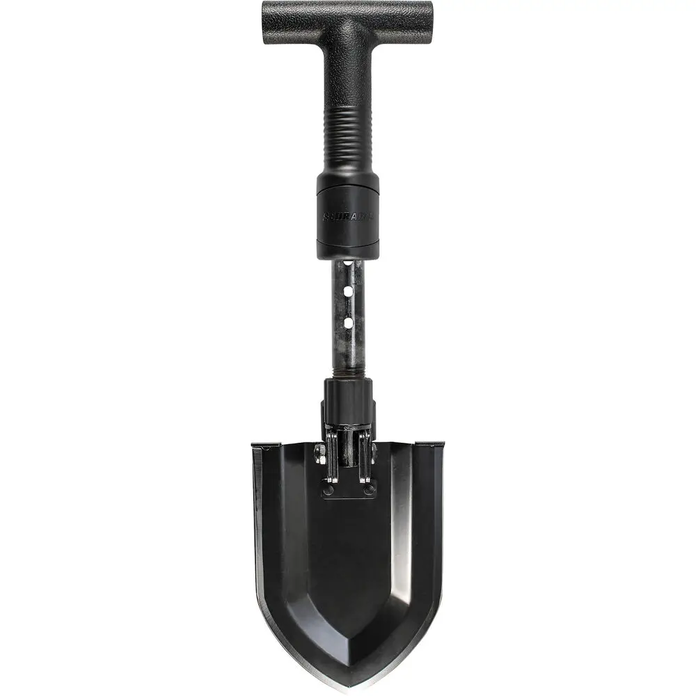 Telescoping Folding Shovel Hoe Garden Tools PP Handle with Aluminum Inner Tube Black Polyester Belt Sheath