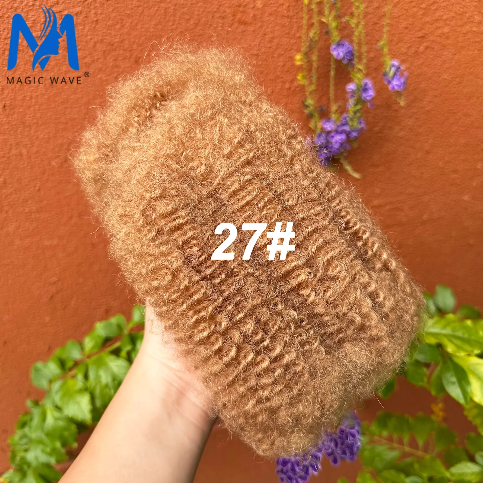 27 # الملونة 4C الأفرو غريب السائبة الشعر البشري 10-18 بوصة البرازيلي ريمي لا لحمة الشعر حزمة لتضفير وصلات شعر #1