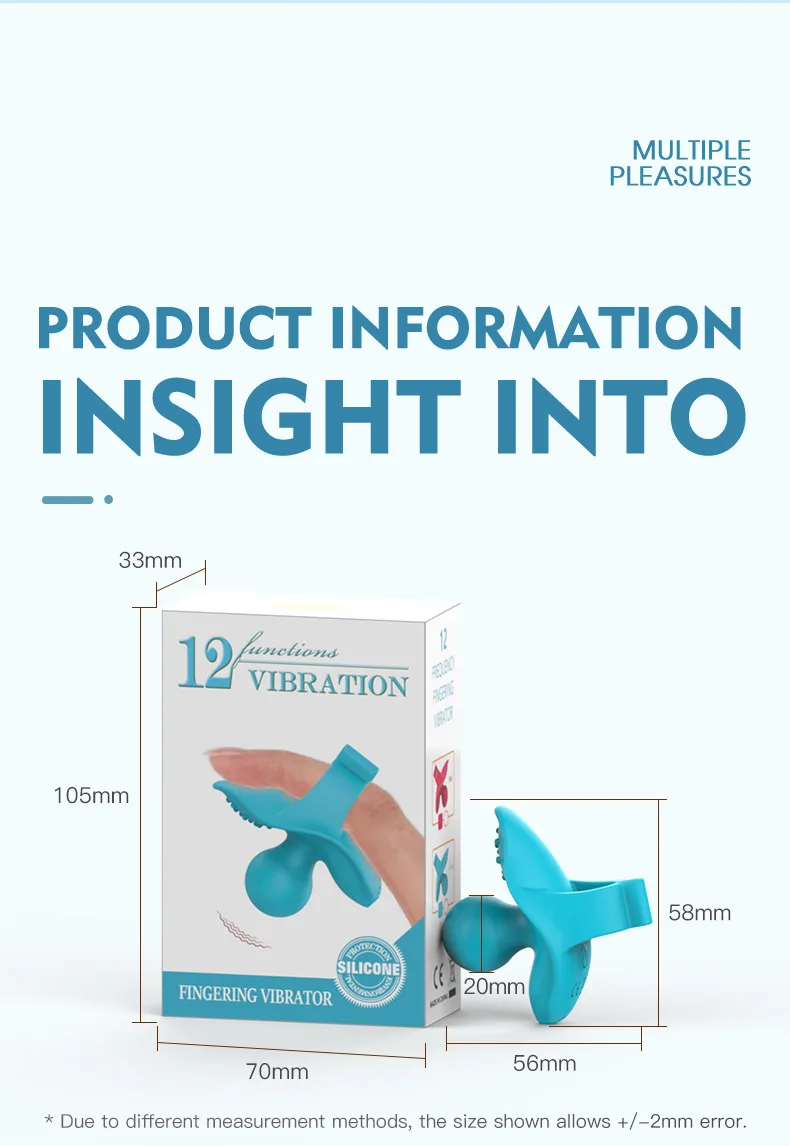 Wiederaufladbarer 12-Modi-Fingervibrator, Klitoris-Massage, G-Punkt-Stimulation, Vibrator, Ei, Masturbation, erwachsenes Sexspielzeug für Frauen ab 18 Jahren