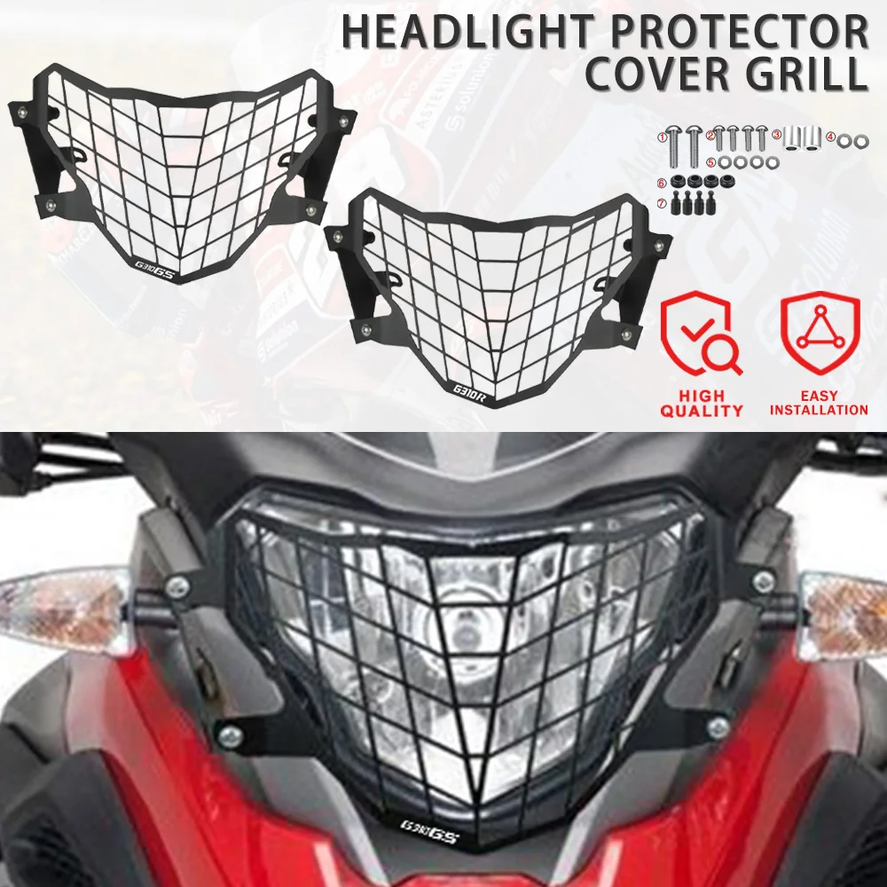 

For BMW G310GS G310R G 310GS 310R GS R 2017 2018 Headlight Protector Guard Front Head Lamp Grill Protection Cover Motorcycles