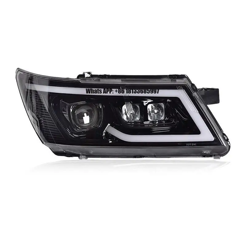 

For Dodge Journey Modified LED Lens Headlight Assembly Dynamic LED Daytime Running Light Flowing Turn Signal Light New Condition