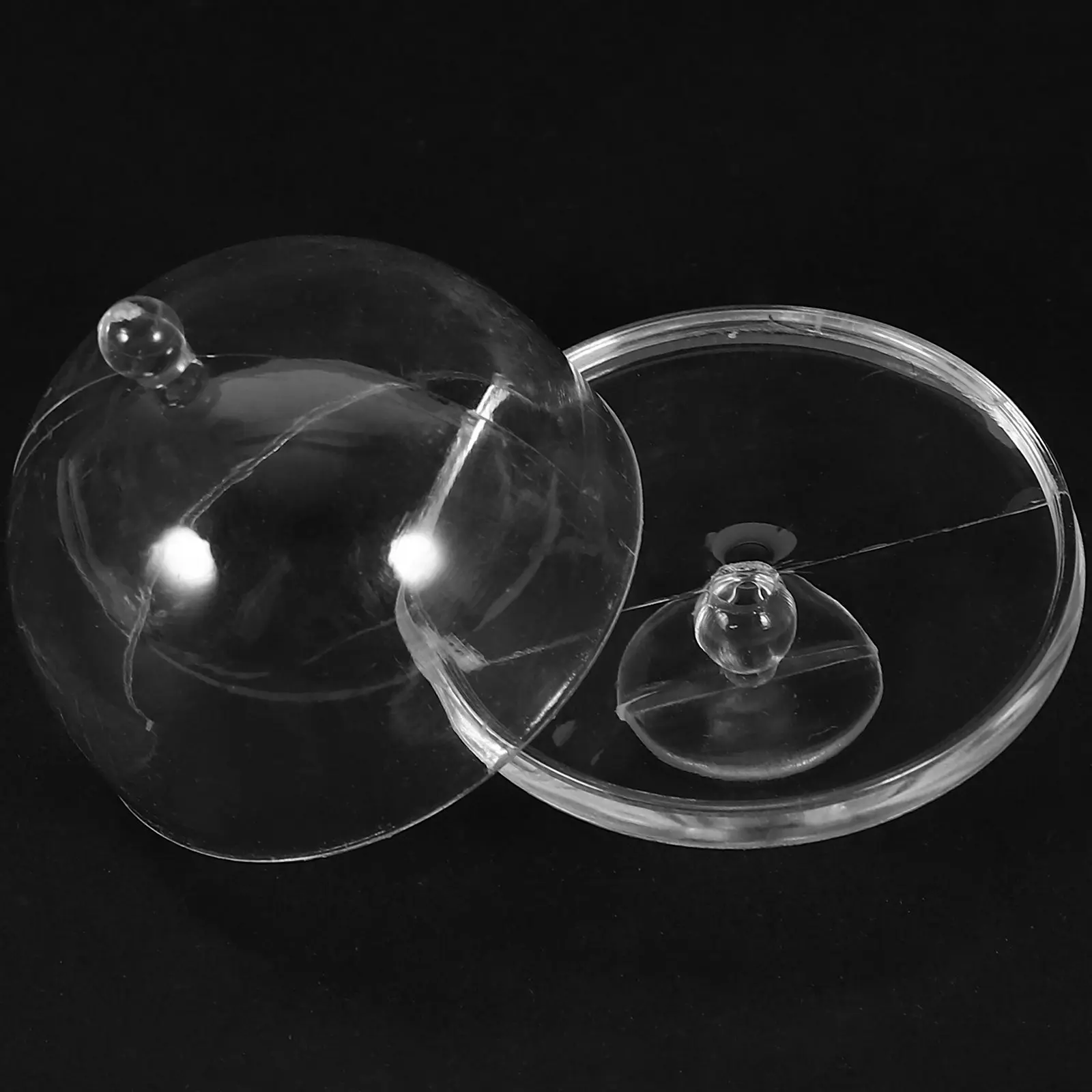 

10Pcs Mini Cake Domes Clear Plastic Cake Stands Miniature Accessories Decoration Cupcake Plate Display Set