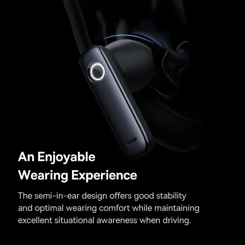 Baseus CM10 Single-Side Headphones Wireless Bluetooth 5.3 Earphones 2 Mic Call Noise Reduction Earbuds Car Driving TWS Headset