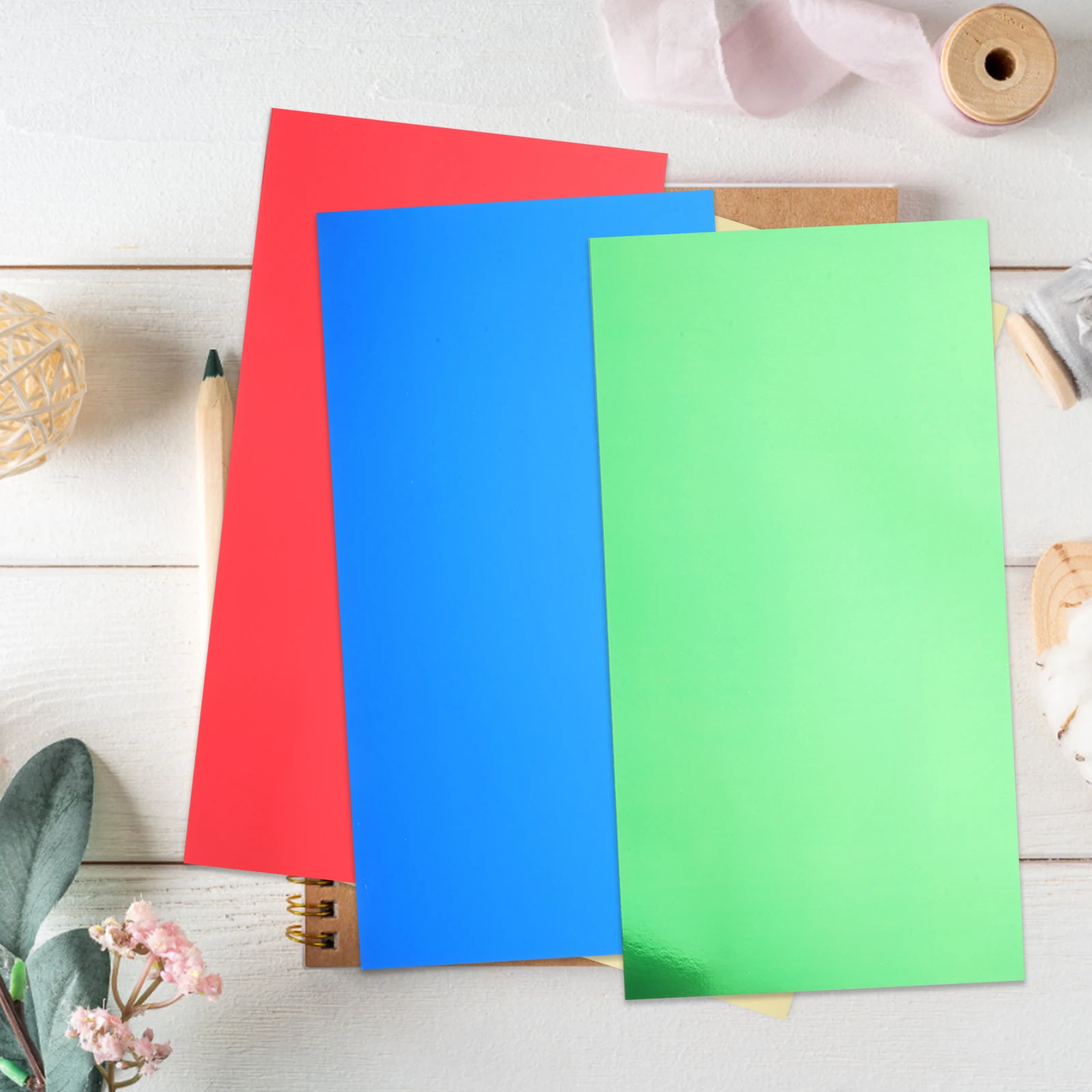 60 Pcs Handbook Paper Jam Cardstock Colorful Colored Craft Metal Making Supplies