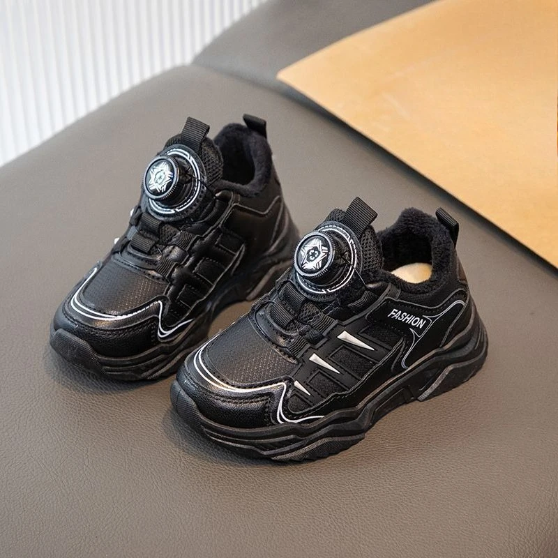 

Kids Winter Sneakers Boys Girls Fleece Lined Casual Sport Shoes Thick Cotton Lining Non Slip Running Shoes for Children 2026