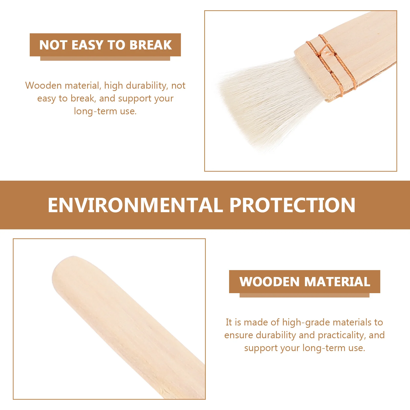 

2Pcs Oil Painting Brushes Wooden Handle Useful Paint Brush DIY Art Painting Tool for Students Professionals Portable Paint Brush