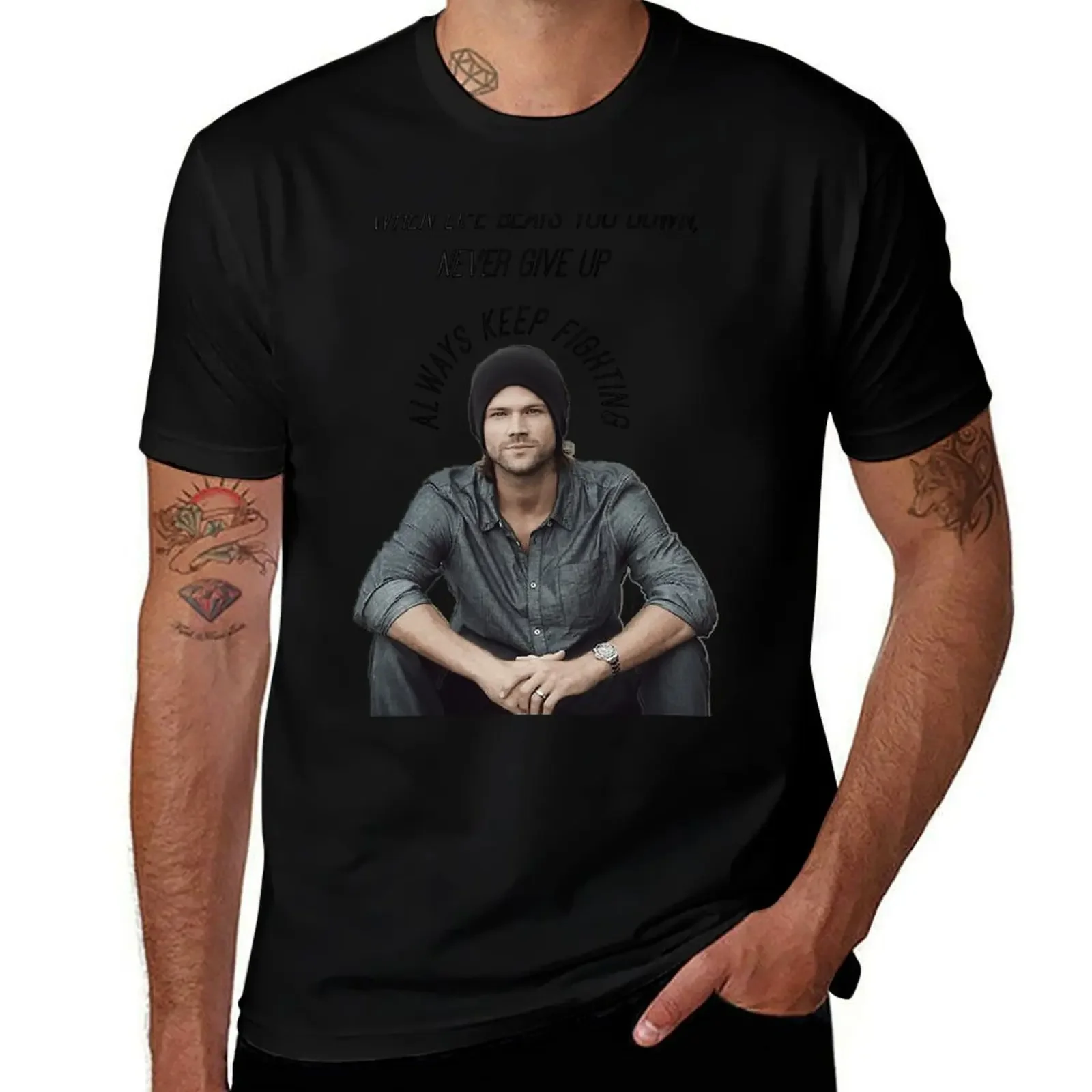 Always Keep Fighting - Sam Winchester T-Shirt graphic t shirts anime stuff mens graphic t-shirts