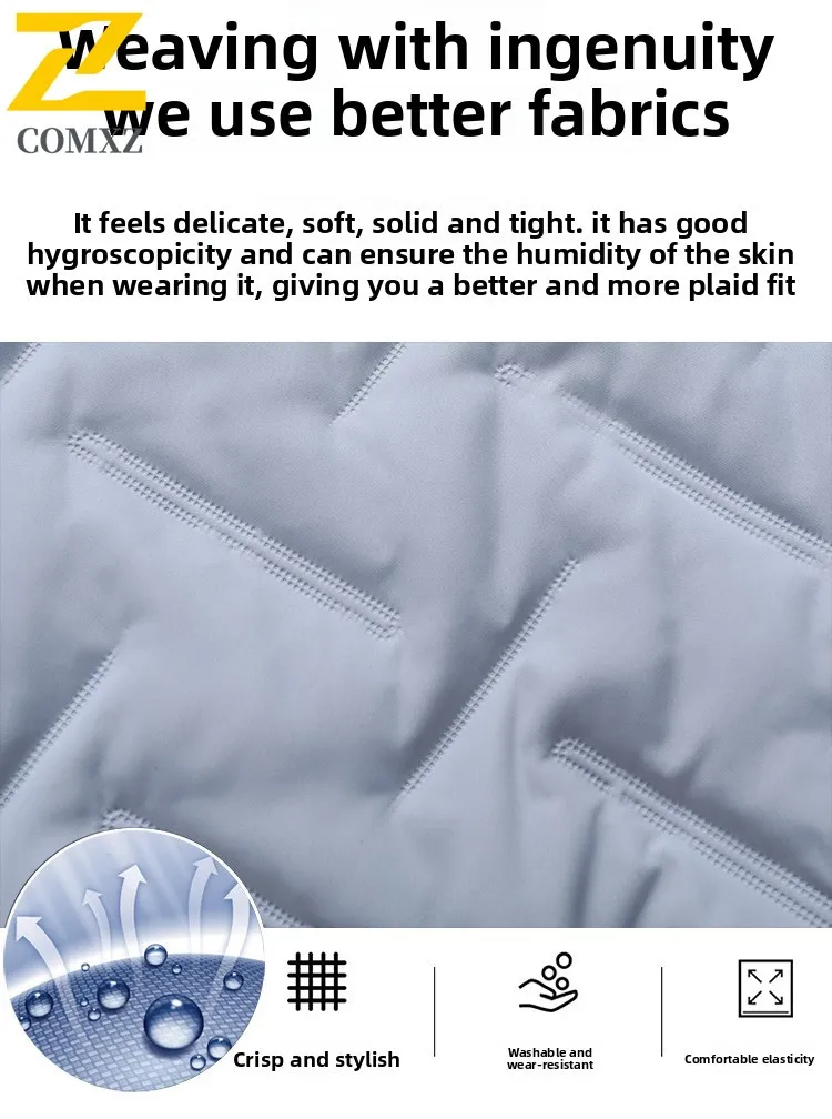 COMXZ ผู้ชาย 2025 ใหม่อินเทรนด์อเนกประสงค์เสื้อแจ็คเก็ตผ้าฝ้ายหนาป้องกันความเย็นอบอุ่นคอตั้งกลางแจ้งลำลองหลวมเสื้อแจ็คเก็ตผ้าฝ้าย