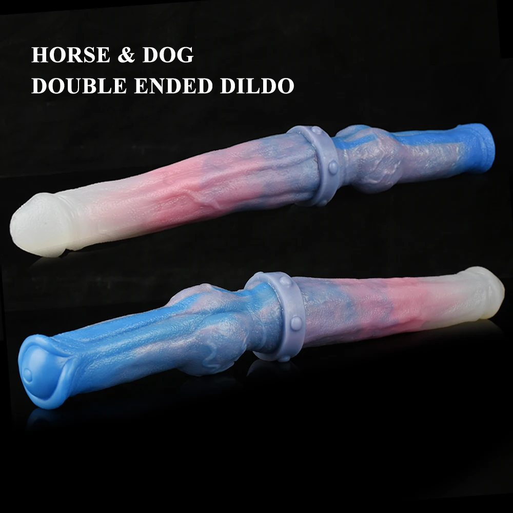 LUUK Super Long 40cm Animal Penis Double Head Horse/Dog Dildo Adult Lesbian Sex Toys Big Knot Vagina Massage Orgasm Anal Plug