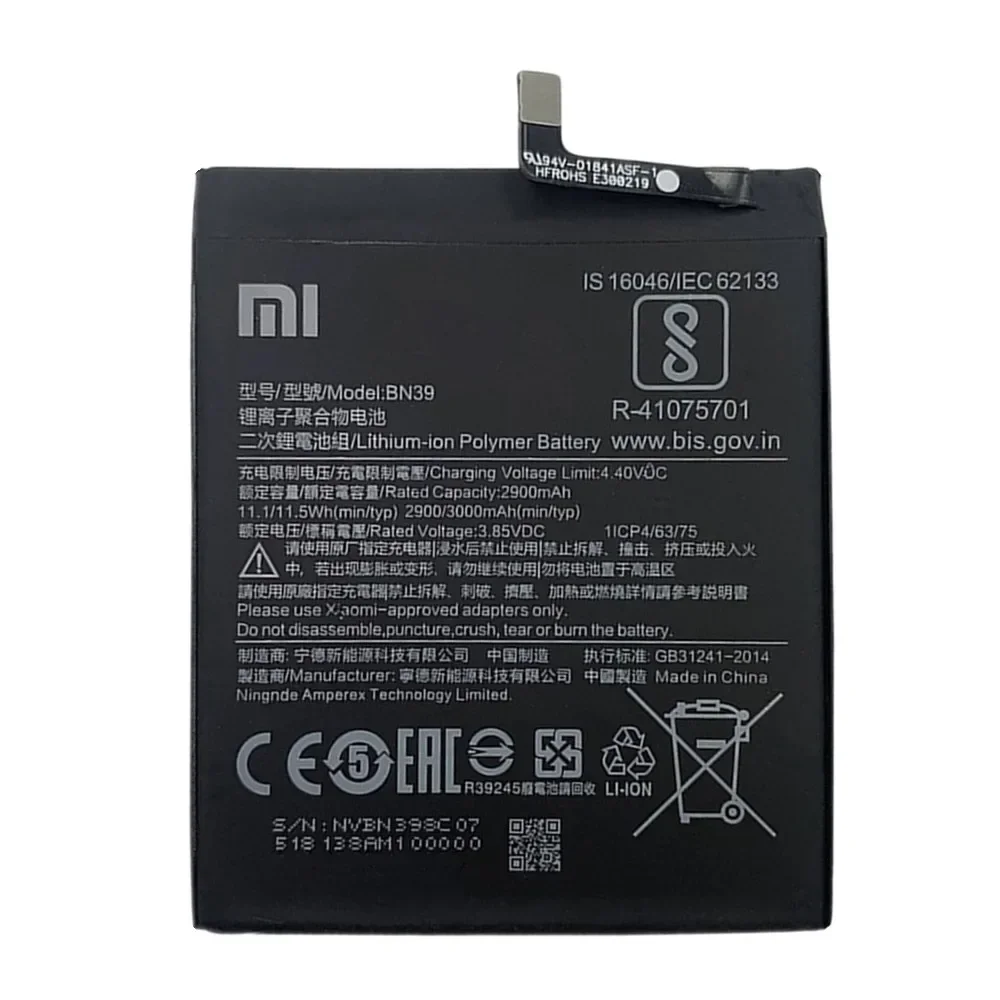 2024 Years Xiao Mi 100% Original Replacement Battery BN39 For Xiaomi Play MiPlay Mi Play 3000mAh Smart Mobile Phone Battery