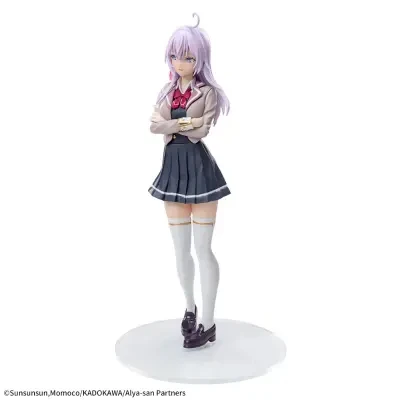 In Stock SEGA Alya Sometimes Hides Feelings in Russian Alisa School Uniform Cross Arms Standing Anime Collectible Figure Toy