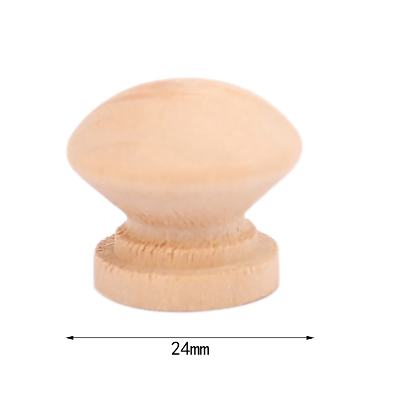 10pcs Natural Wooden Cabinet Drawer Wardrobe Knobs Pull Handles 2.4x2cm Wooden Furniture Hardware Handles