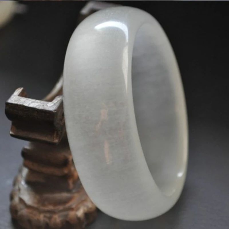 Ice Kunlun Jade Ice Transparent White Jade Female Bracelet Gift for Girlfriend