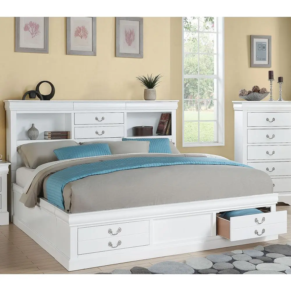 

ACME Louis Philippe III Queen Bed in White