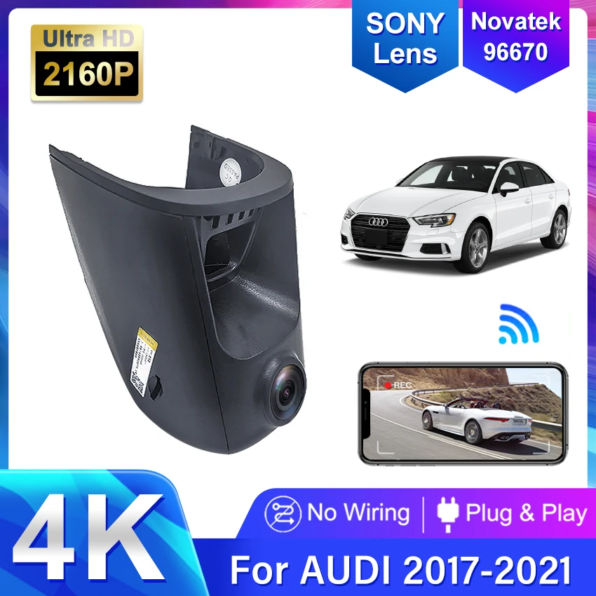 

4K 2160P Wifi Dash Cam Camera Car DVR for Audi a4 b6 b7 b8 a6 c6 c7 c8 a5 a7 a8 q5 q7 tt rs3 rs5 rs7 2018 2019 2020 2021,DashCam