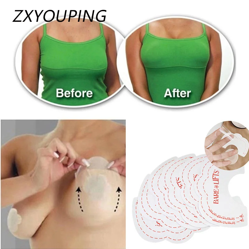 20-100Pcs Silicone Adhesive Anti Sagging Tape Breast Push Pads，Breasts Lift Adhesive Tapes Self Adhesive Nipples Stickers