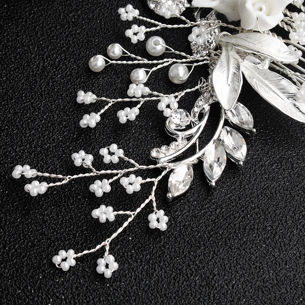 

Золотая керамическая цветочная расческа для волос ручной работы с цветочным принтом, свадебные аксессуары для волос, головной убор, женская заколка для волос, вечерние подружки невесты, выпускной