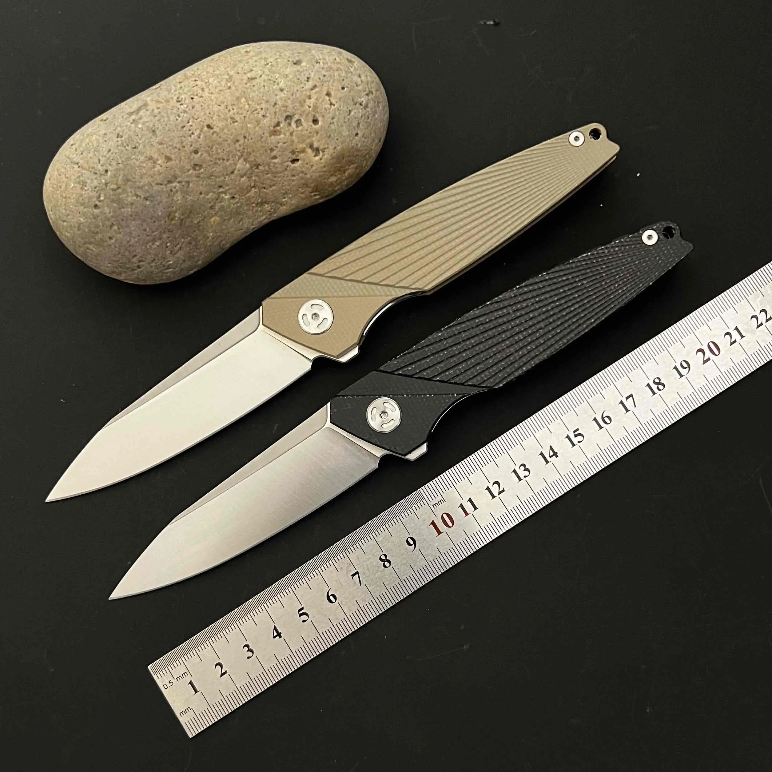 

8,5-дюймовый новый лезвие с ЧПУ 14C28N, льняная ручка, открытый кемпинг, EDC, тактический складной нож, портативный маленький нож, фруктовый нож