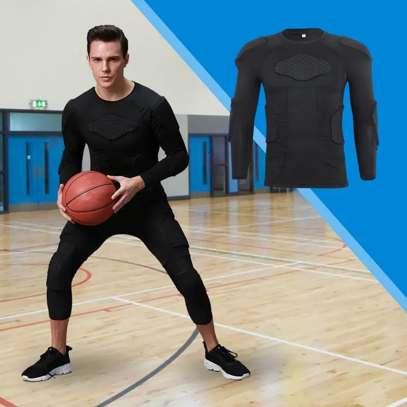 Verdicken Eva Schwamm Rüstungen Trikot Ellbogen Brust Schulter Taille Protector Anti Impact für Männer Basketball Rugby Fußball Torhüter