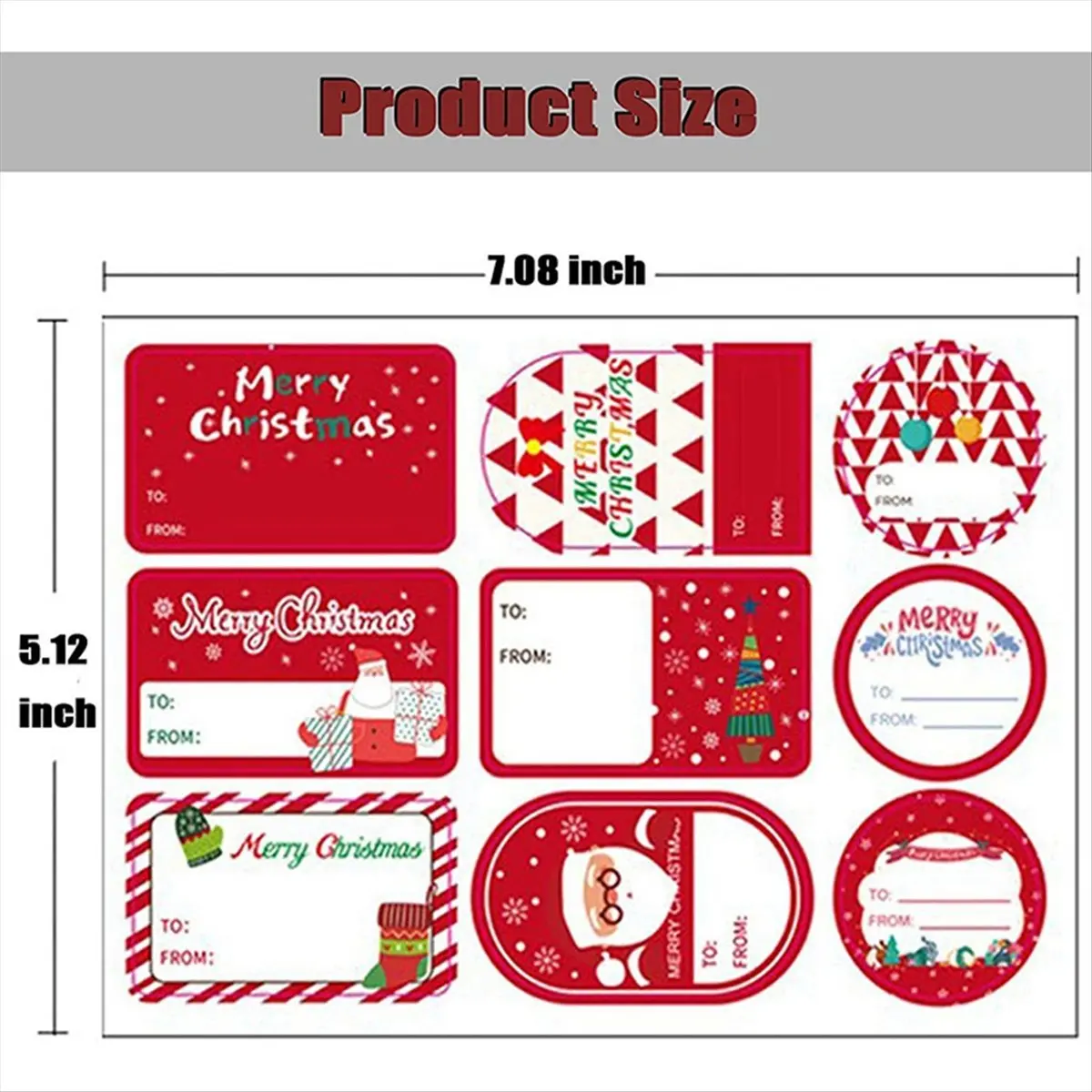 Top Sale Christmas-Gift Labels Gift Stickers, Christmas-Gift Name Tags for Christmas-Gift Decorations, 10 Sheets Total