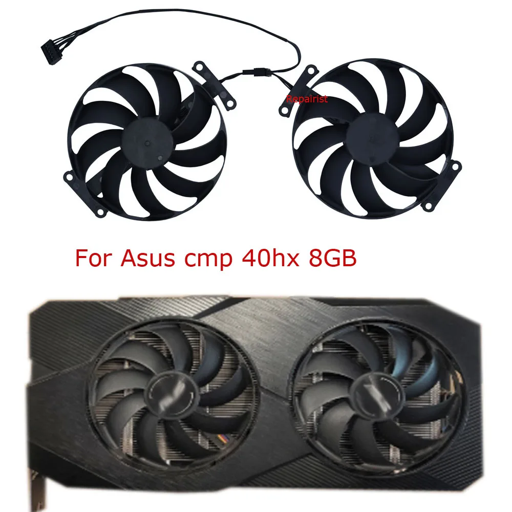 Video Card Fan,Graphics Cooler,Gaming Cards Cooling,T129215BU,2Pcs/Set,For ASUS CMP30HX 30hx 6G,For ASUS CMP 40HX 8G