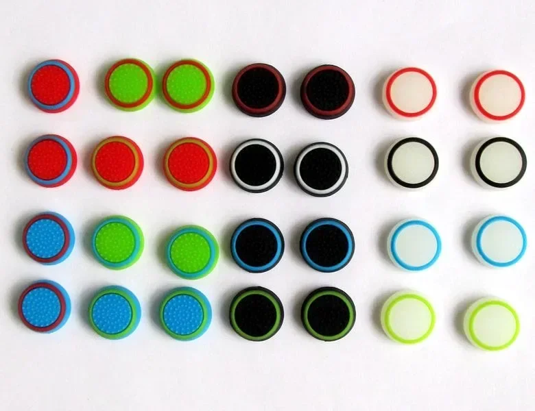 20 unids/lote, tapa de silicona de colores mezclados, tapas de agarre luminosas para pulgar para Ps4, Ps5, Xboxone, controlador de Joystick serie S X