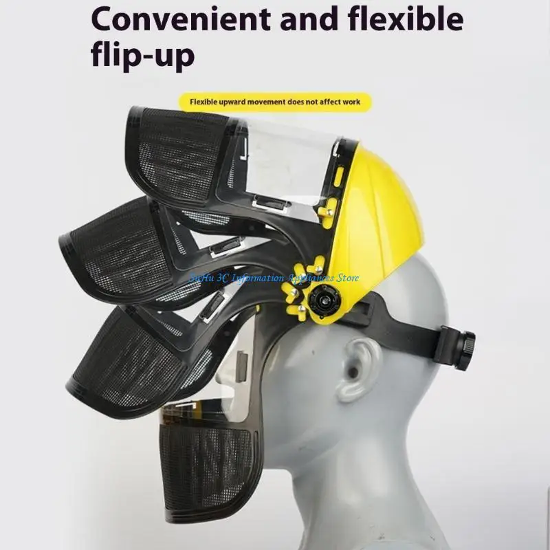 

Adjustable Head Straps Safety Mask Face Cover Safety Helmet for Woodworking Task