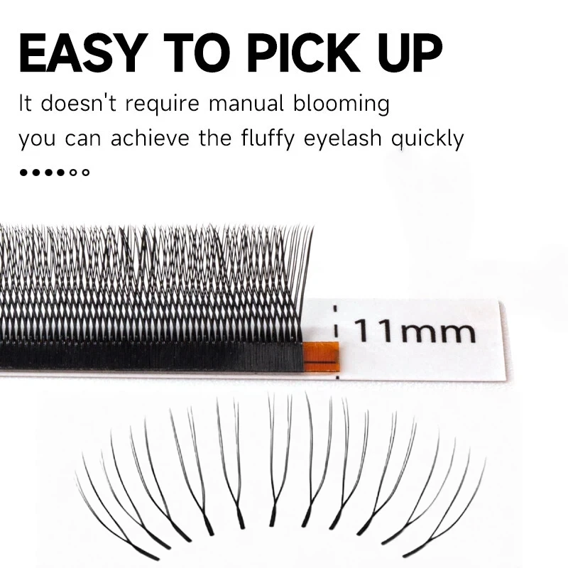 JASBLUE U-shaped YY Eyelash Extension Premium Soft Natural U Shape YY Black Lashes  0.07mm Eyelash Lines